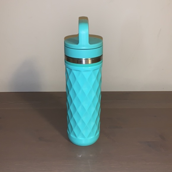 David’s Tea Robin’s Egg Blue Geometric Tumbler with Strainer - Picture 5 of 9